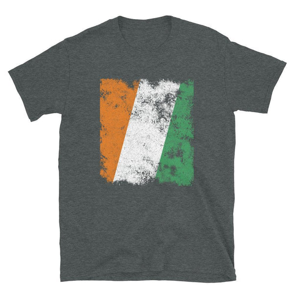 Ivory Coast Flag - Distressed Flag T-Shirt