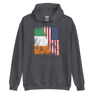 Cote Divoire USA Flag - Half American Hoodie