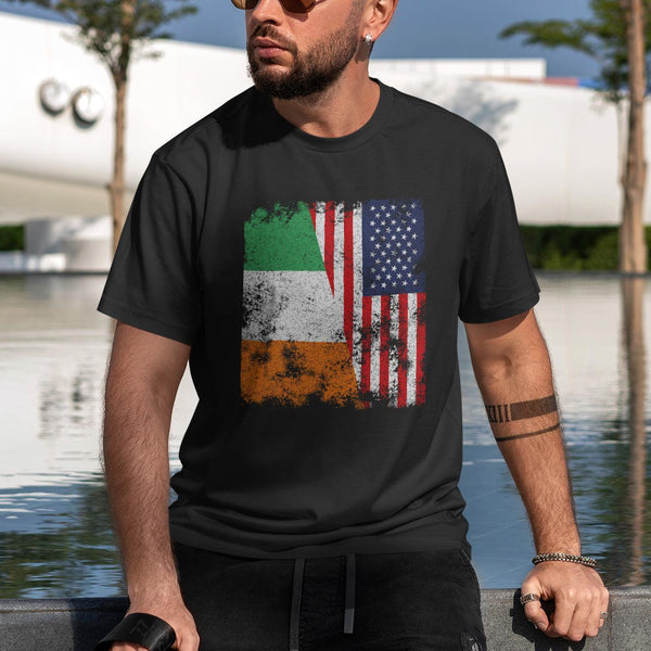 Ivory Coast USA Flag - Half American T-Shirt