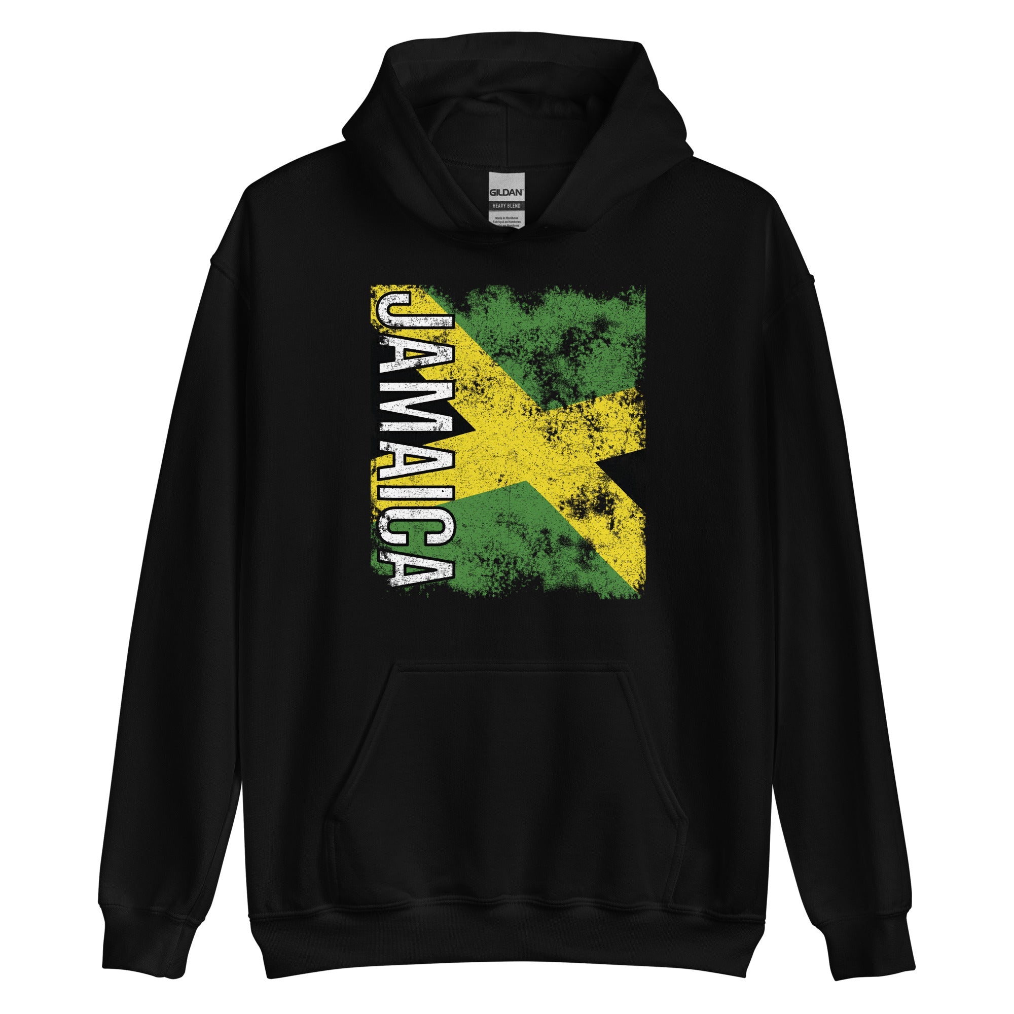 Jamaica Flag - Distressed Flag Hoodie