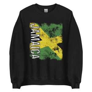 Jamaica Flag - Distressed Flag Sweatshirt