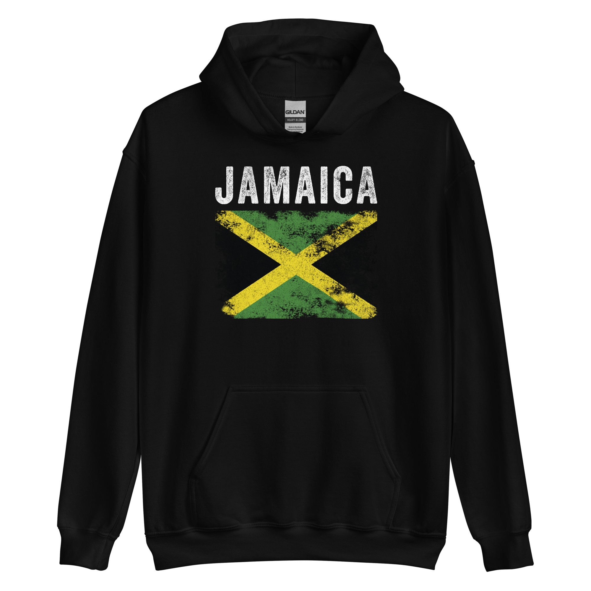 Jamaica Flag Distressed - Jamaican Flag Hoodie