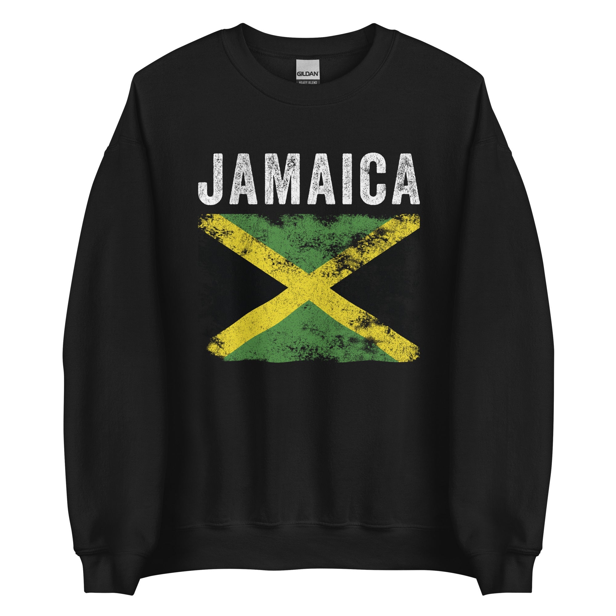 Jamaica Flag Distressed - Jamaican Flag Sweatshirt