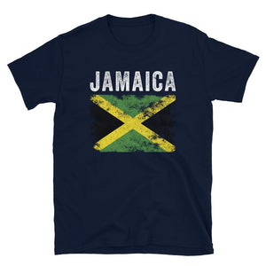 Jamaica Flag Distressed - Jamaican Flag T-Shirt