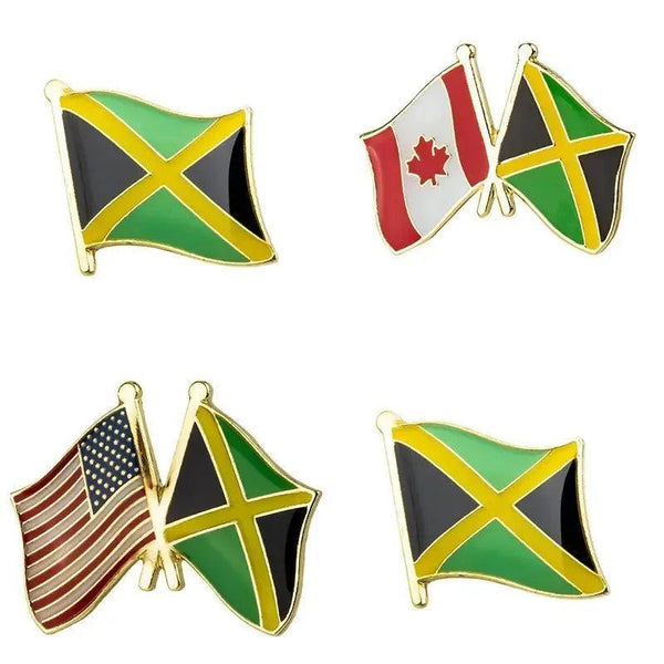 Jamaica Flag Lapel Pin Collection - Enamel Pin Flag