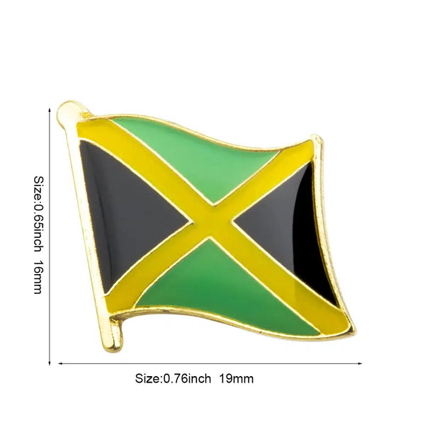 Jamaica Flag Lapel Pin - Enamel Pin Flag