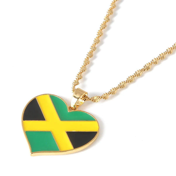 Jamaica Flag Necklace