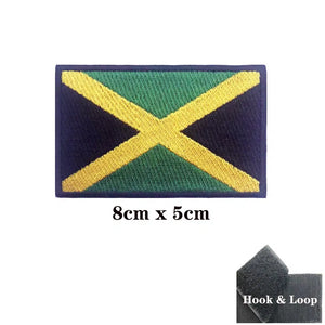 Jamaica Flag Patch - Iron On/Hook & Loop Patch