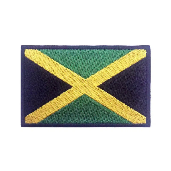 Jamaica Flag Patch - Iron On/Hook & Loop Patch