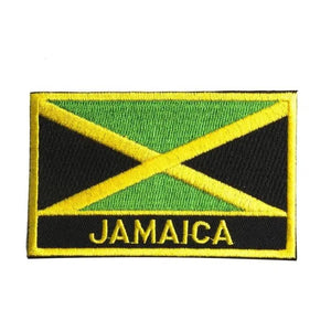 Miếng dán cờ Jamaica - May trên/Ủi trên miếng vá