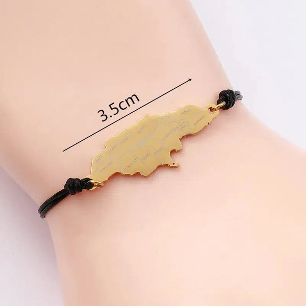 Jamaica Map Bracelet