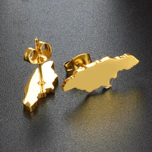 Jamaica Map Earrings