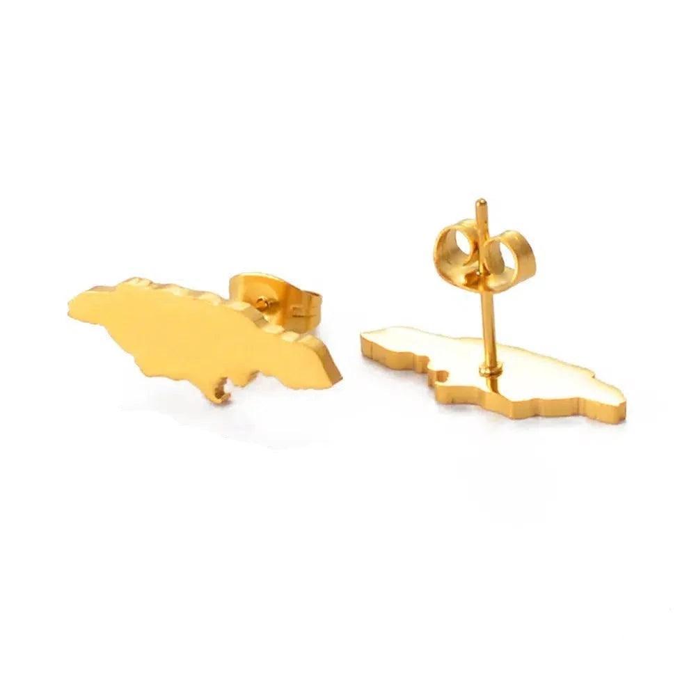 Jamaica Map Earrings