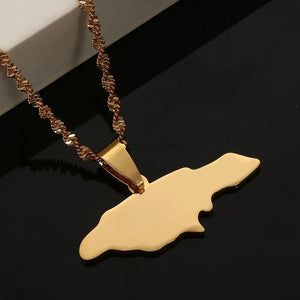 Jamaica Map Necklace