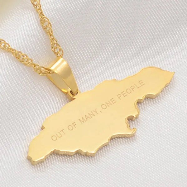 Jamaica Map Necklace