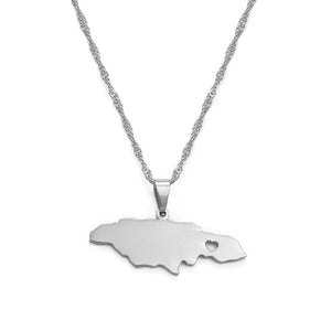 Jamaica Map Necklace