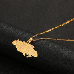 Jamaica Map Necklace