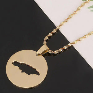 Jamaica Map Necklace