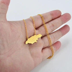 Jamaica Map Necklace