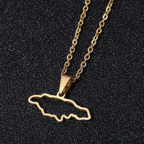 Jamaica Map Necklace