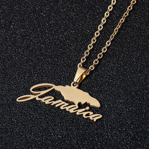 Jamaica Map Necklace Collection