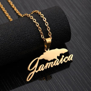 Jamaica Map Necklace Collection