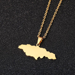 Jamaica Map Necklace Collection