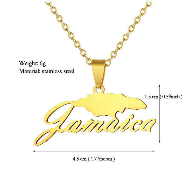 Jamaica Map Necklace Collection