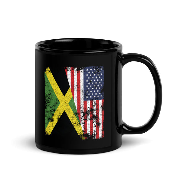 Jamaica USA Flag - Half American Mug