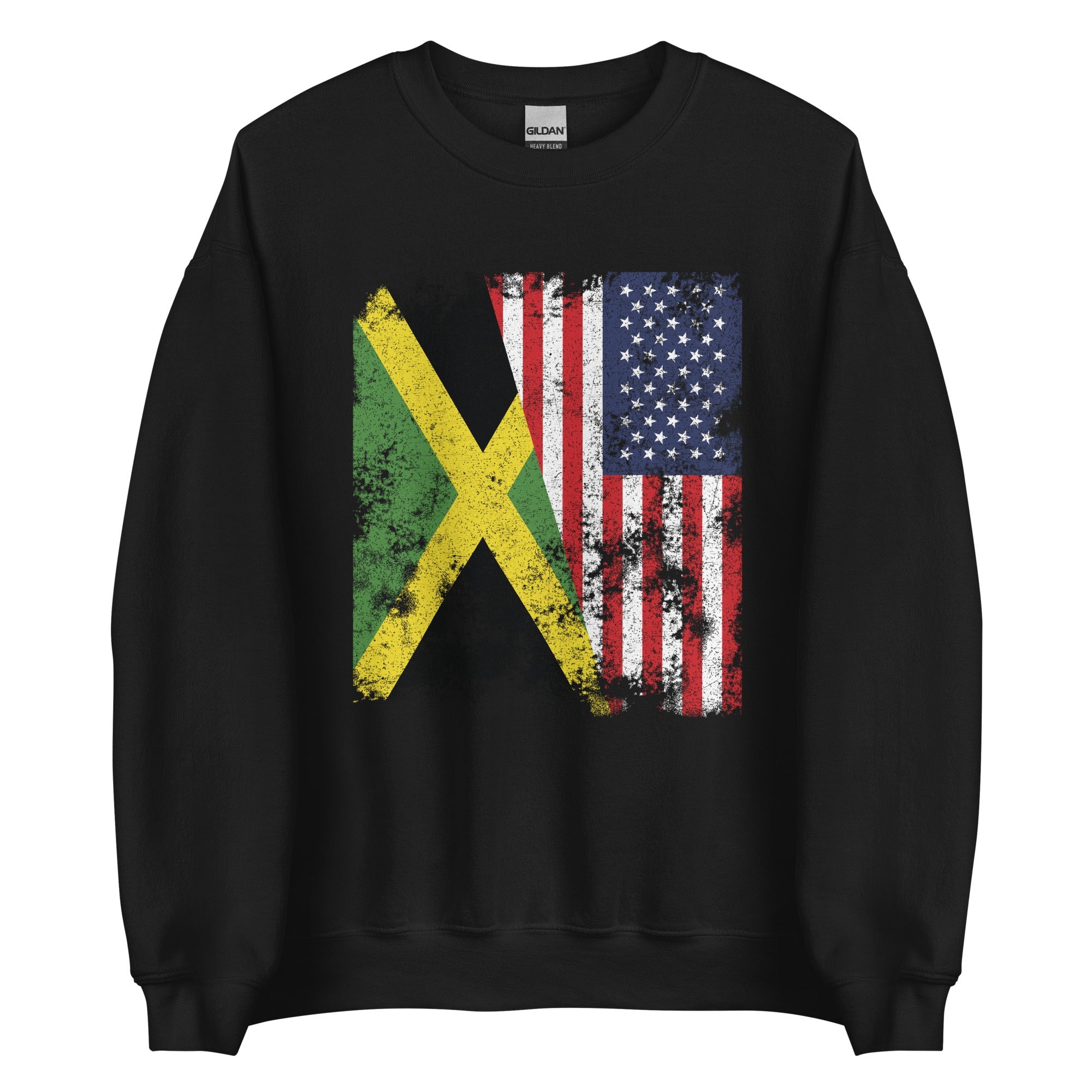 Jamaica USA Flag - Half American Sweatshirt