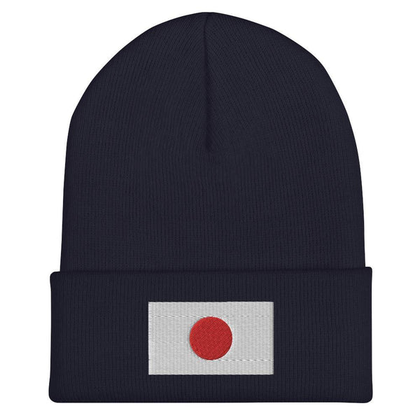 Japan Flag Beanie - Embroidered Winter Hat