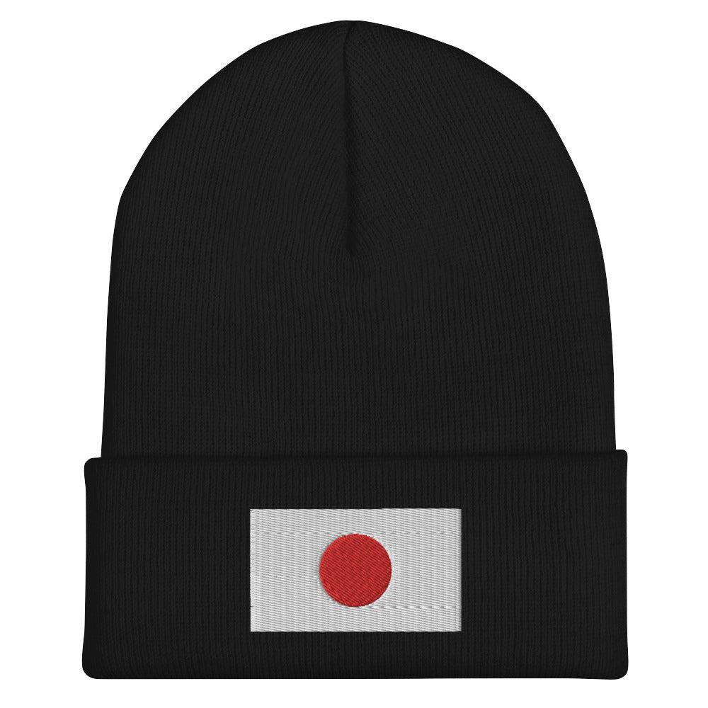 Japan Flag Beanie - Embroidered Winter Hat