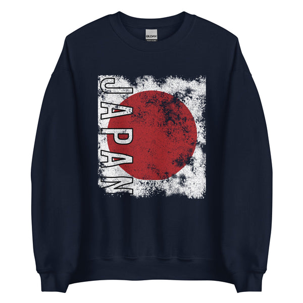 Japan Flag - Distressed Flag Sweatshirt