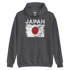 Japan Flag Distressed - Japanese Flag Hoodie