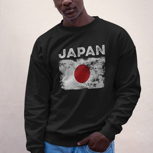 Japan Flag Distressed - Japanese Flag Sweatshirt