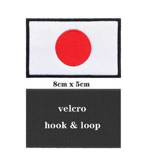 Japan Flag Patch - Iron On/Hook & Loop Patch