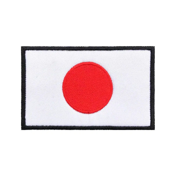 Japan Flag Patch - Iron On/Hook & Loop Patch