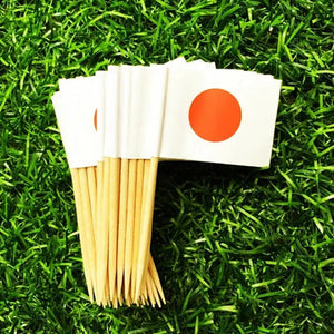 Japan Flag Toothpicks - Cupcake Toppers (100Pcs)