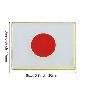 Japan Friendship Flag Lapel Pin Collection - Enamel Pin Flag