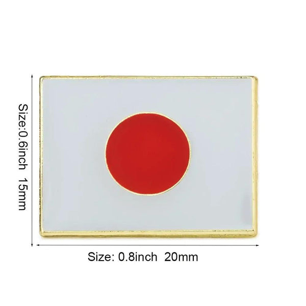 Japan Friendship Flag Lapel Pin Collection - Enamel Pin Flag