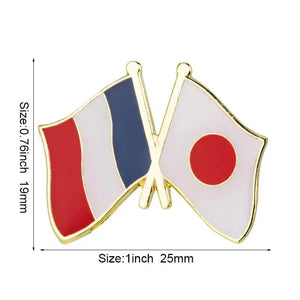 Japan Friendship Flag Lapel Pin Collection - Enamel Pin Flag