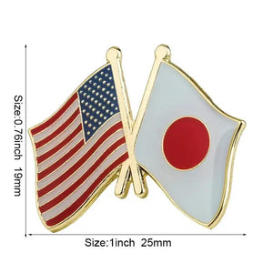 Japan Friendship Flag Lapel Pin Collection - Enamel Pin Flag