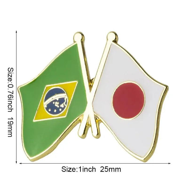 Japan Friendship Flag Lapel Pin Collection - Enamel Pin Flag