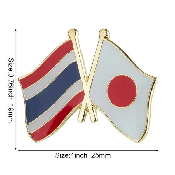 Japan Friendship Flag Lapel Pin Collection - Enamel Pin Flag