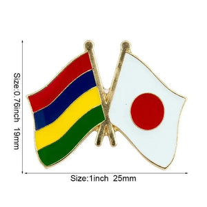 Japan Friendship Flag Lapel Pin Collection - Enamel Pin Flag