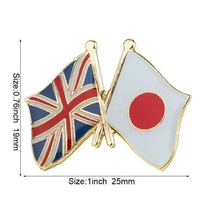 Japan Friendship Flag Lapel Pin Collection - Enamel Pin Flag