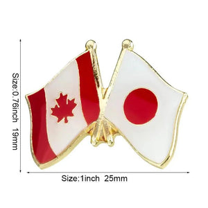 Japan Friendship Flag Lapel Pin Collection - Enamel Pin Flag