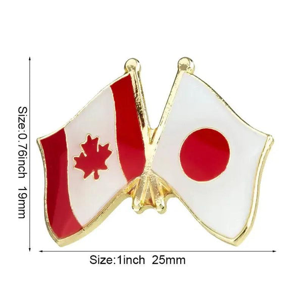Japan Friendship Flag Lapel Pin Collection - Enamel Pin Flag