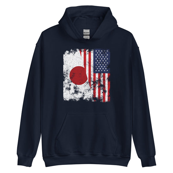 Japan USA Flag - Half American Hoodie