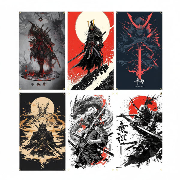 Japanese Samurai Flags - 90x150cm(3x5ft) - 60x90cm(2x3ft)